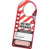 Snap-On Lockout Hasp, Aluminum / Stainless Steel, Red, 5