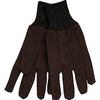 Cotton Jersey Gloves MCR 7100 Brown Knit Wrist Clute Pattern