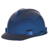 MSA V-Gard® 466355 Front Brim Hard Hat, 4-Point (Staz-On), Pin Lock, Blue, 6 to 7-1/8 (Small) in