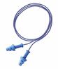 Howard Leight® Reusable Earplug SMF-30BU, Corded, Blue, Triple Flange, 25 dB