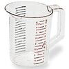 Rubbermaid FG321600CLR Bouncer Clear Poly Measuring Cup, 1 qt