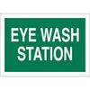 Eyewash Station Sign Green on White Rigid Plastic 7" x 10" Brady®