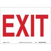 Exit Sign, English, EXIT, Fiberglass, Panel Mount, Red on White, 7 in, 10 in