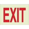 Exit Sign Glow In The Dark Self-Adhesive 10 x 14 Brady