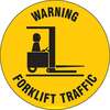 Brady 97615 "Warning Forklift Traffic" Vinyl Sign, 17"