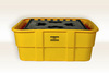 Ibc Containment Tub, Polyethylene, 10000 lbs, Yellow, 400 gal, 67 in, 26 in, 67 in, 67 L x 26 W x 67 H in, Chemical Resistant