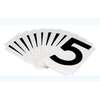 Quikalign®, Number Labels, 5, Vinyl, Adhesive Backed, Black on White