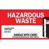 Hazardous Labels, English, HAZARDOUS WASTE ACCUMULATION START DATE CONTENTS...ETC, Paper, Adhesive Backed, Black / Red on White