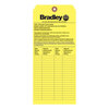 Bradley 204-421 Inspection Tag, English, Emergency, Black on Yellow