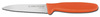 Sani-Safe®, Paring Knife, 3-1/2 in, High Carbon Steel, Polypropylene, 4 in, 7-1/2 in, Slip-Resistant, Orange, Sharped|Scalloped|Waved, 12 per Box, Stain-Free Blade, Textured Handle