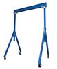 Vestil Steel Adjustable Height Gantry Crane with Glass Filled Nylon Casters 20 Ft. x 12 Ft. 4000 Lb. Capacity Blue