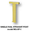 Vestil Steel Modular Guard System Straight Post 1 Rail 7-5/8 In. x 18 In. x 36 In. Yellow