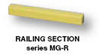 Vestil Steel Modular Guard Railing Section 80 In. x 2-1/2 In. x 2-1/2 In. Yellow