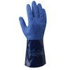 SHOWA 720 Blue/Black Chemical Protection Gloves Nitrile, 12"L