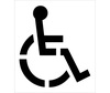 Parking Lot Stencil Handicap Symbol Vector 39" H x 34" W