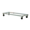 Chill Tray Dolly, 64-3/4 L x 22-1/2 W x 9-5/8 H in, 750 lbs, Aluminum, 2 (Swivel Caster) / 2 (Rigid Caster), 5 in, Without Handle