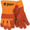 BRONCO®, Bronco Leather Palm Gloves, Cowhide, Split, Leather, Wing, Russet / Orange / Brown, Large