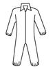 West Chester Coverall, Polypropylene, White, Elastic, 2XL