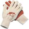 MCR Safety 9670 Red Hare Cotton String Knit Gloves Nitrile Palms, Large