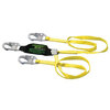 Miller®, Shock Absorbing Lanyard, Nylon Webbing, Yellow, 6 ft, Locking Snap Hook (Harness)|Locking Snap Hook (Anchor), 400 lbs