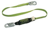 Miller 5K® 913B/6FTGN Shock Absorbing Lanyard, Polyester Webbing, Green, 6-ft Locking Snap Hook (Harness), 310 lb