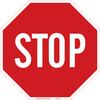 Stop Sign, English, STOP, Aluminum, White on Red, 24 in, 24 in