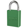 American Lock® Green Aluminum Safety Lockout Padlock, 1" Shackle