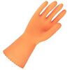 Unsupported Gloves, Orange, Neoprene Latex, 28 mil, Embossed, 6.89 in, Straight, Flock