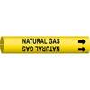 Brady® 4097-D Yellow Snap-On Natural Gas Pipe Label Size D