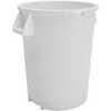 CFS 84104402 Bronco Round Waste Bin Trash Container, 44 Gallon, White