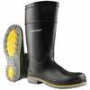 Dunlop 89908 Polyflex 3 Black Polyblend PVC Steel Toe Boots, 16