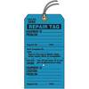 Emedco® CRT786B Tear-Off Repair Tags, Black on Blue, Cardstock