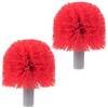 Ergo Toilet Bowl Brush Replacement Heads, Red