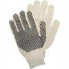 MCR Safety 9650LM Poly/Cotton String Knit Gloves w/ PVC Dots, Large