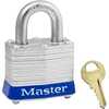 Master Lock 3 Laminated Steel Safety Padlock, Keyed Diff, 3/4" Shackle