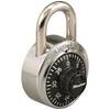 MasterLock BlockGuard®, Portable Combination Lock, Stainless Steel, Black, Key Number Assigned