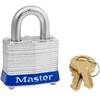 Master Lock® 3BLU 3/4" Shackle Blue Safety Padlock