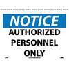 NMC N34AB NOTICE - AUTHORIZED PERSONNEL ONLY, Aluminum