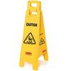 Rubbermaid FG611400YEL Multi-Lingual "Caution Wet Floor" Sign, 4-Sided