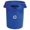 Rubbermaid FG264307 Brute Blue Vented Recycling Container 44 Gal