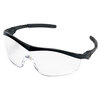 MCR Safety ST110 Storm Safety Glasses, Clear Lens, Black Frame
