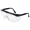 MCR Safety SS110 Stratos Safety Glasses, Clear Lens, Black Frame