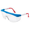 MCR Safety SS130 Stratos Safety Glasses, Red/White/Blue Frame