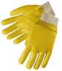 Chemical-Resistant Gloves, Yellow, PVC, Knit Wrist, Interlock
