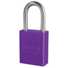 American Lock®, Safety Lockout Padlock, Aluminum, Purple, Keyed Different
