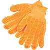Honey Grip®, String Knit Gloves, Cotton / Polyester, Orange, PVC, X-Large