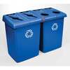 Rubbermaid Glutton® Recycling Station, 92 gal, Blue