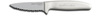 Sani-Safe®, Utility/Net Knife, 3-1/2 in, 4-1/2 in, High Carbon Steel, Polypropylene, 8 in, Slip-Resistant, White, Stain-Free Blade, Textured Handle, Sharped|Curved Scalloped