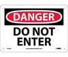 Danger Do Not Enter Sign, Aluminum