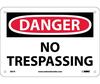 No Trespassing Sign 7 X 10 Rigid Plastic with Mounting Holes